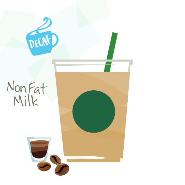 スターバックスラテ様用 アイス ディカフェ ノンファット スターバックスラテ｜スターバックス