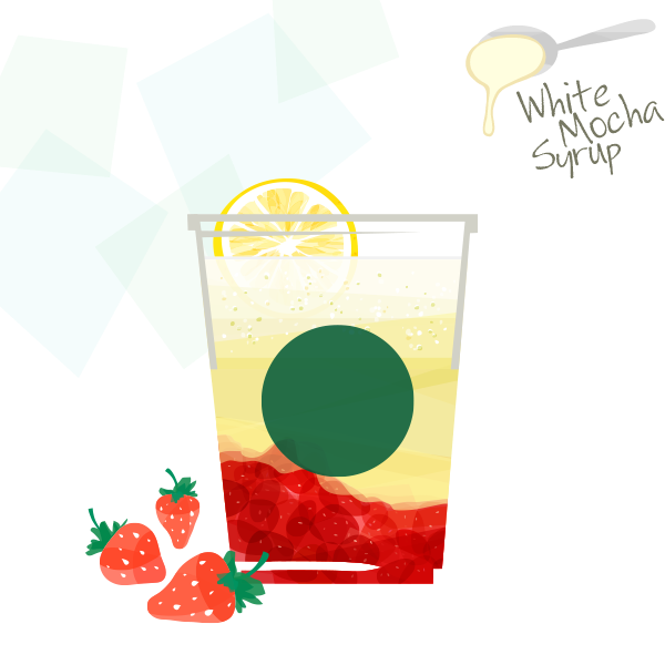 ホワイトモカ チラックス ソーダ ストロベリー｜スターバックス