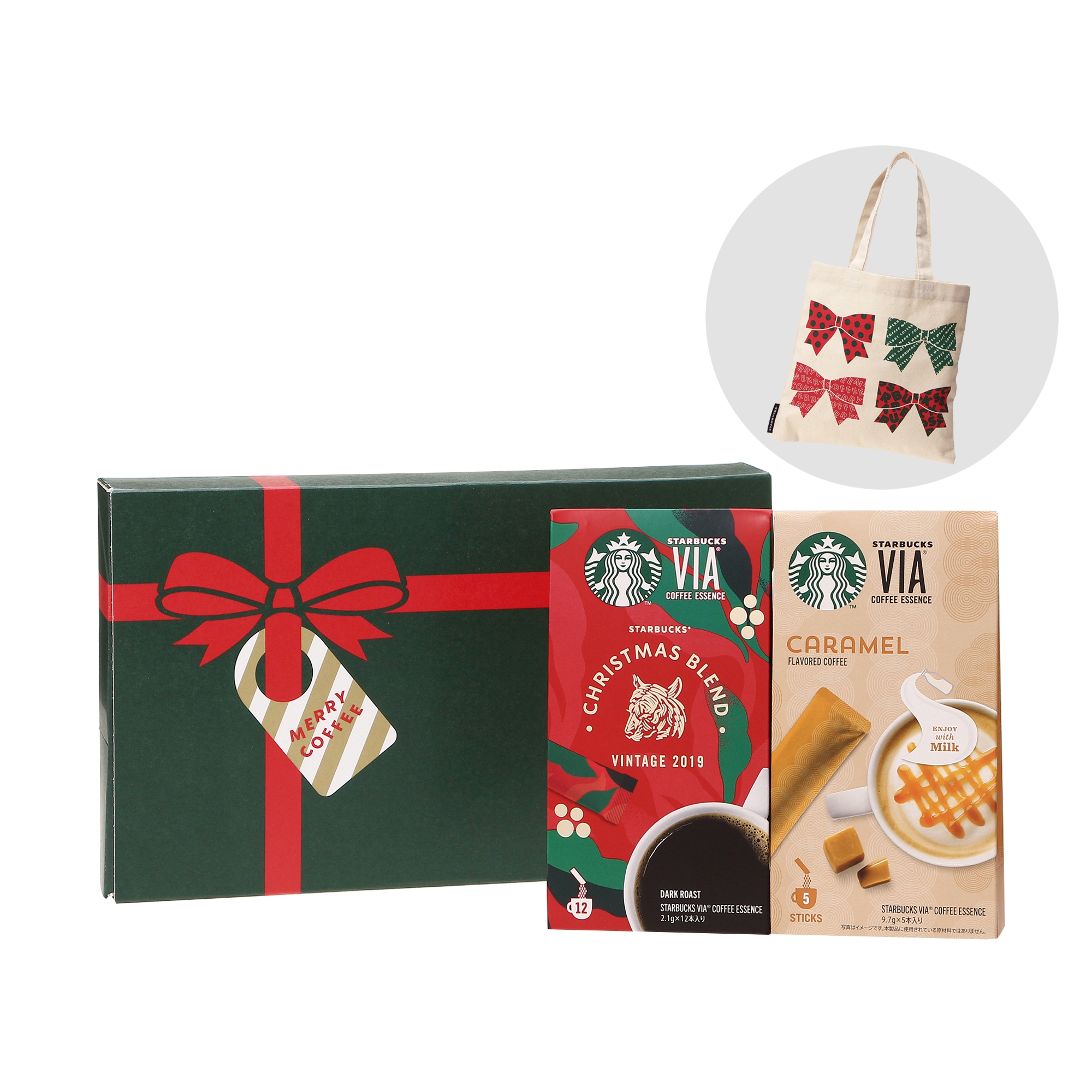 スターバックス ヴィア® クリスマス ブレンド & キャラメル (ミニトートバッグ付)|スターバックス コーヒー ジャパン スターバックス ヴィア® クリスマス ブレンド & キャラメル (ミニトートバッグ付)|スターバックス コーヒー ジャパン