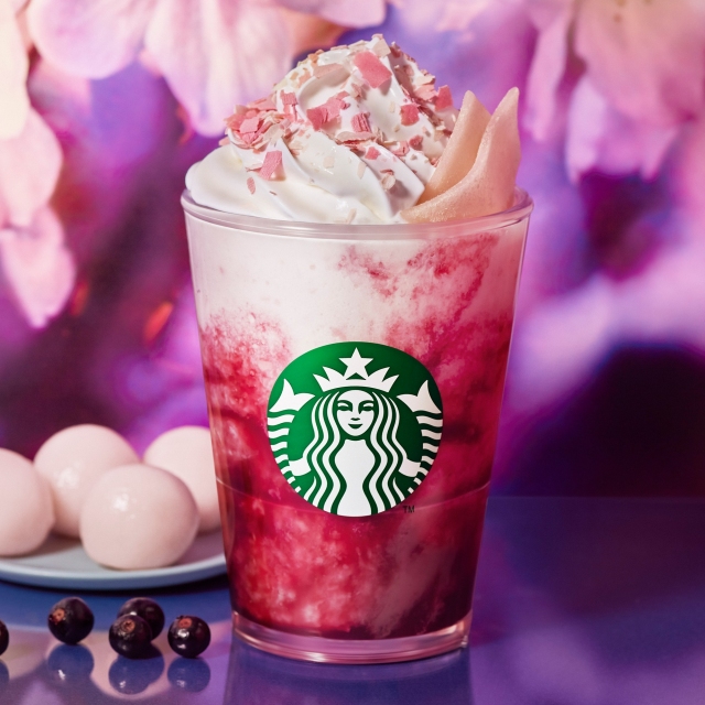 さくらカシス ストロベリー 白玉 フラペチーノ®｜スターバックス コーヒー ジャパン | ビバレッジ メニュー : フラペチーノ®